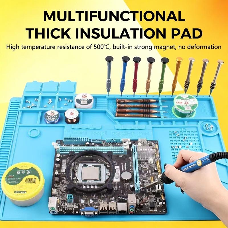 Electronics Repair Workbench - Magnetic Anti Static Silicone Soldering Mat