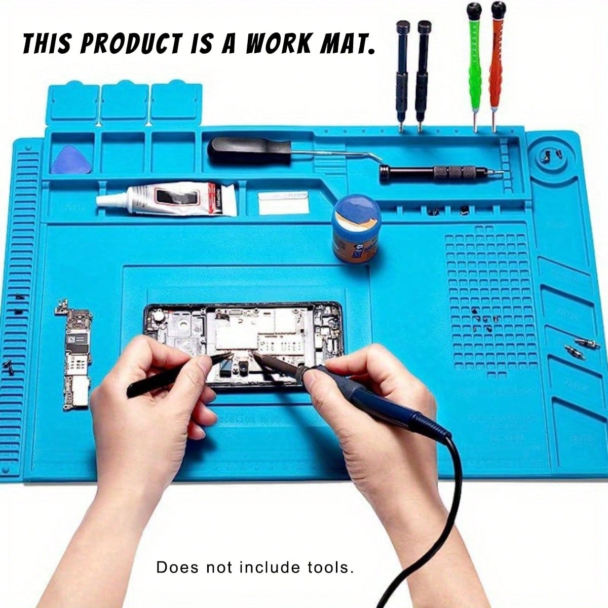 Electronics Repair Workbench - A high-temperature resistant silicone soldering pad