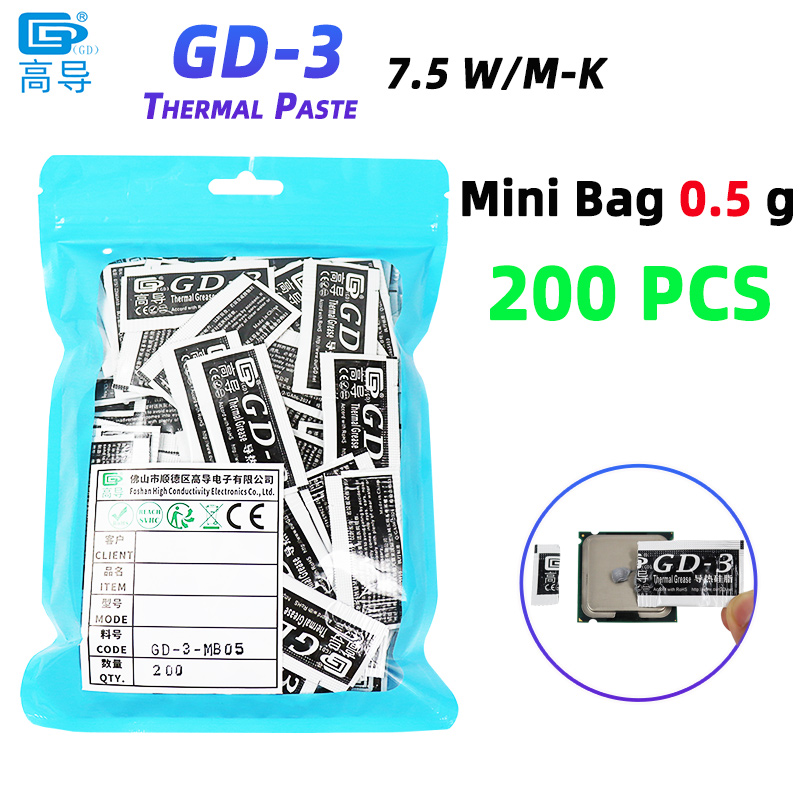 Net Weight 0.5 Gram 200 PCS Gr - Thermal Paste Cpu recension och pris