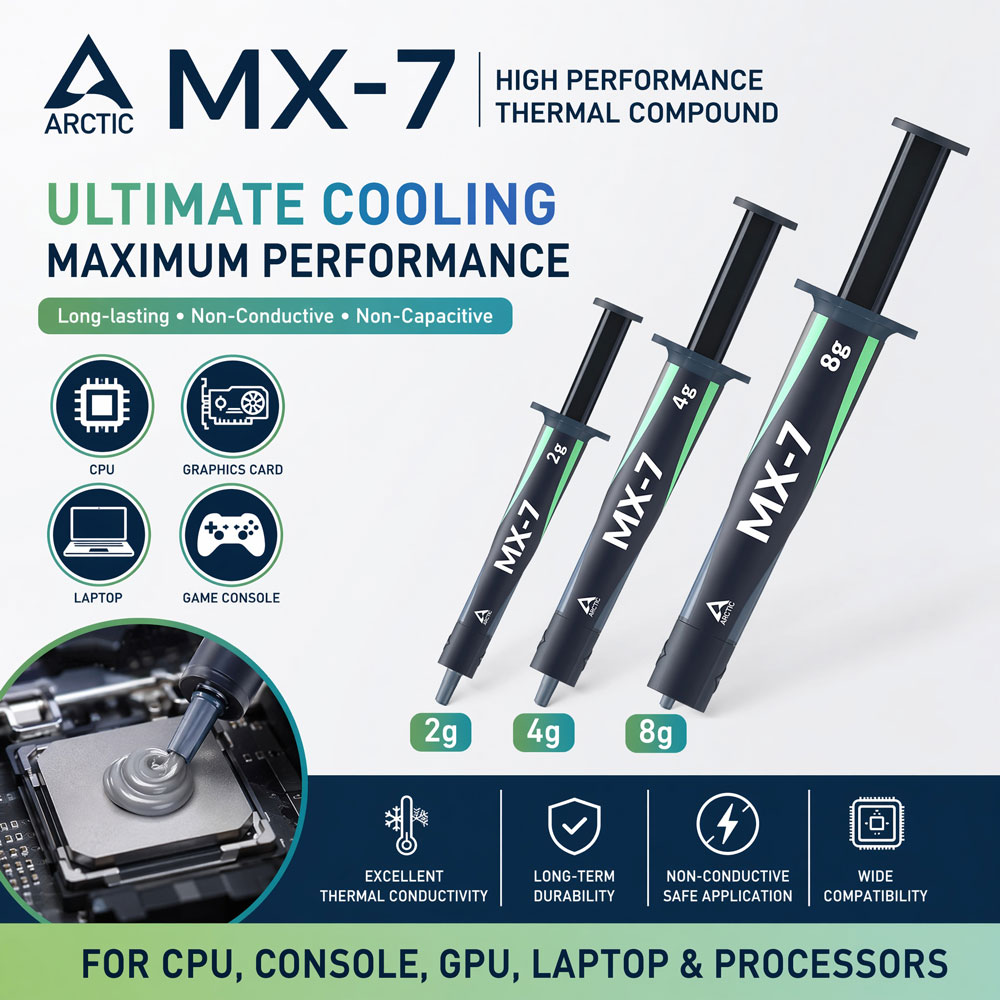 ARCTIC MX-7 4G 8G 2G Ultimate  - Thermal Paste Cpu recension och pris