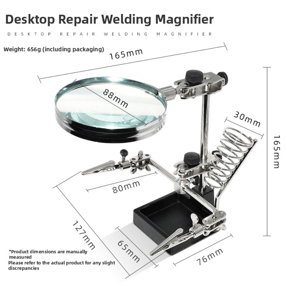 3X Magnifying Glass with Third - Electronics Repair Workbench recension och pris