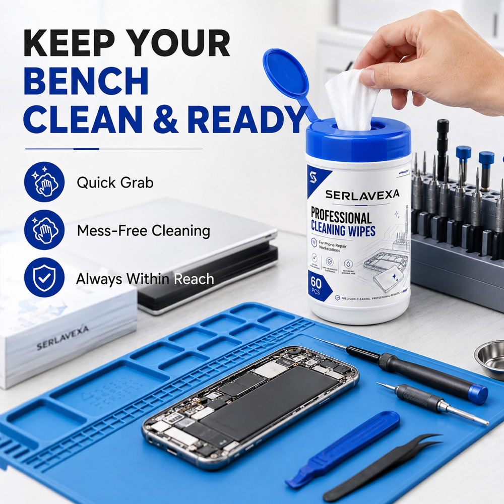 60 Count Electronics Cleaning  - Electronics Repair Workbench recension och pris
